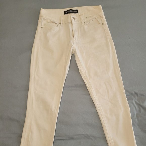 Mid-rise Cropped White Express Jeggings - Picture 1 of 3